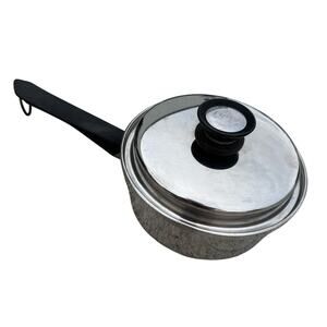 Amway Queen 8" Skillet Sauce Pan 18-8 Multi-Ply Stainless Steel w/ Lid Made USA